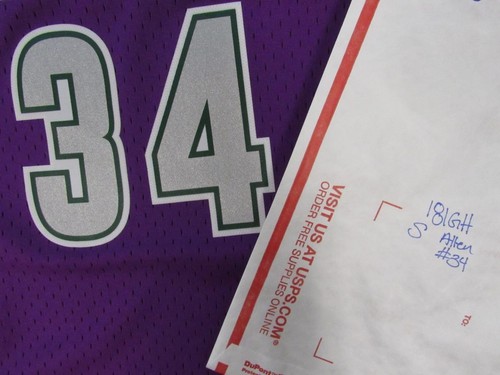 New 2001-2002 Ray Allen #34 Bucks Mens Mitchell & Ness Swingman Jersey $130 - Picture 12 of 12