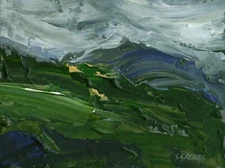 Snowdonia Welsh Mountains ORIGINAL LANDSCAPE PAINTING Steve Greaves Art Hills