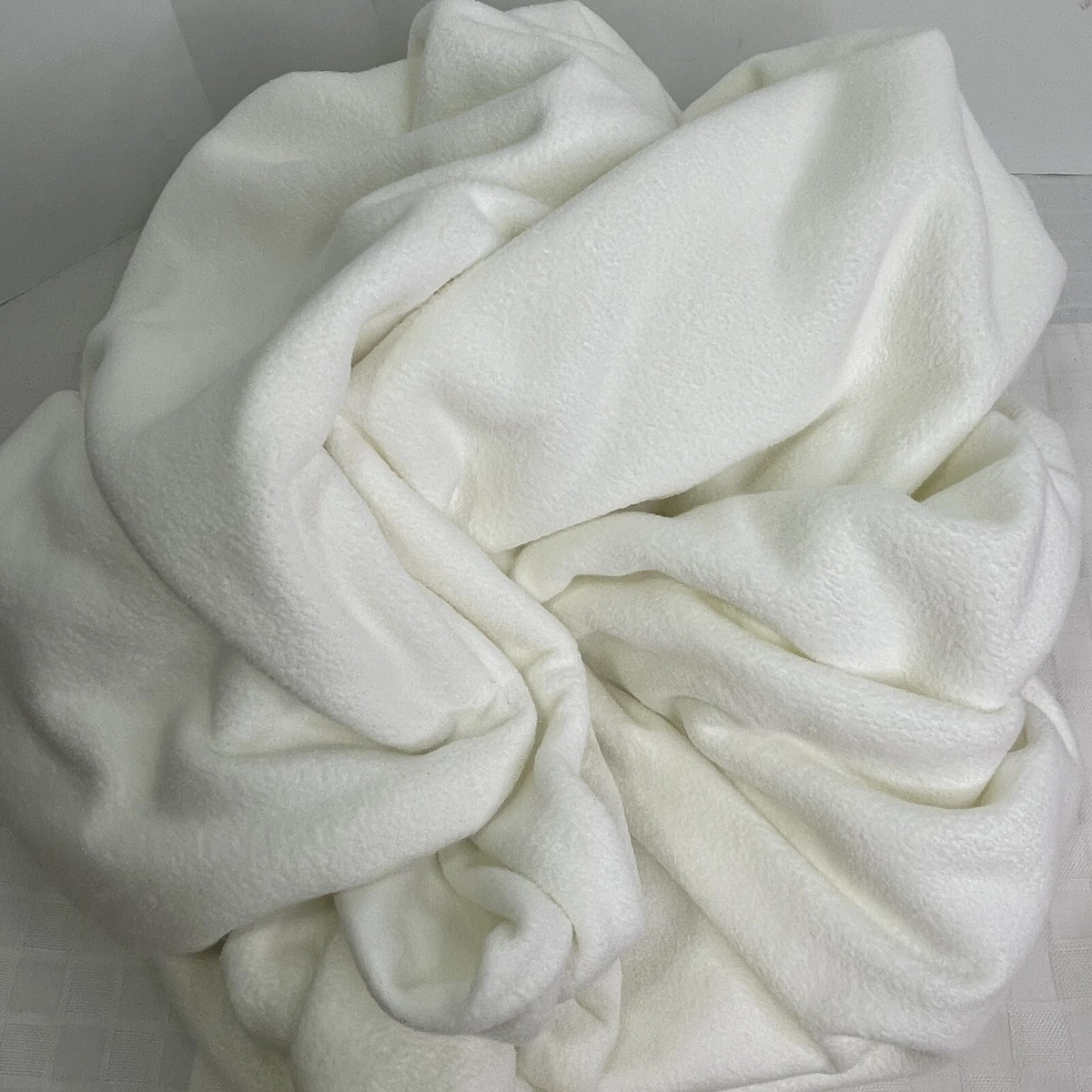Vellux Winter White Ivory Blanket Cream 67x89