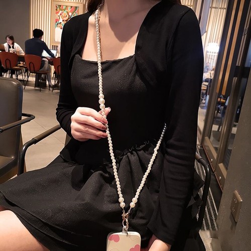 Phone Anti-lost Lanyard Crossbody Phone Chain Long Bead Straps For IPhone Xiaomi - Zdjęcie 9 z 14