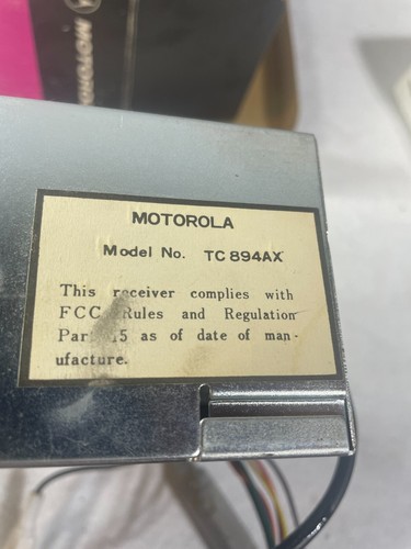 MOTOROLA RADIO AM FM VINTAGE TC894AX CAR STEREO CASSETTE NEW OLD STOCK (NOS) - Picture 3 of 6