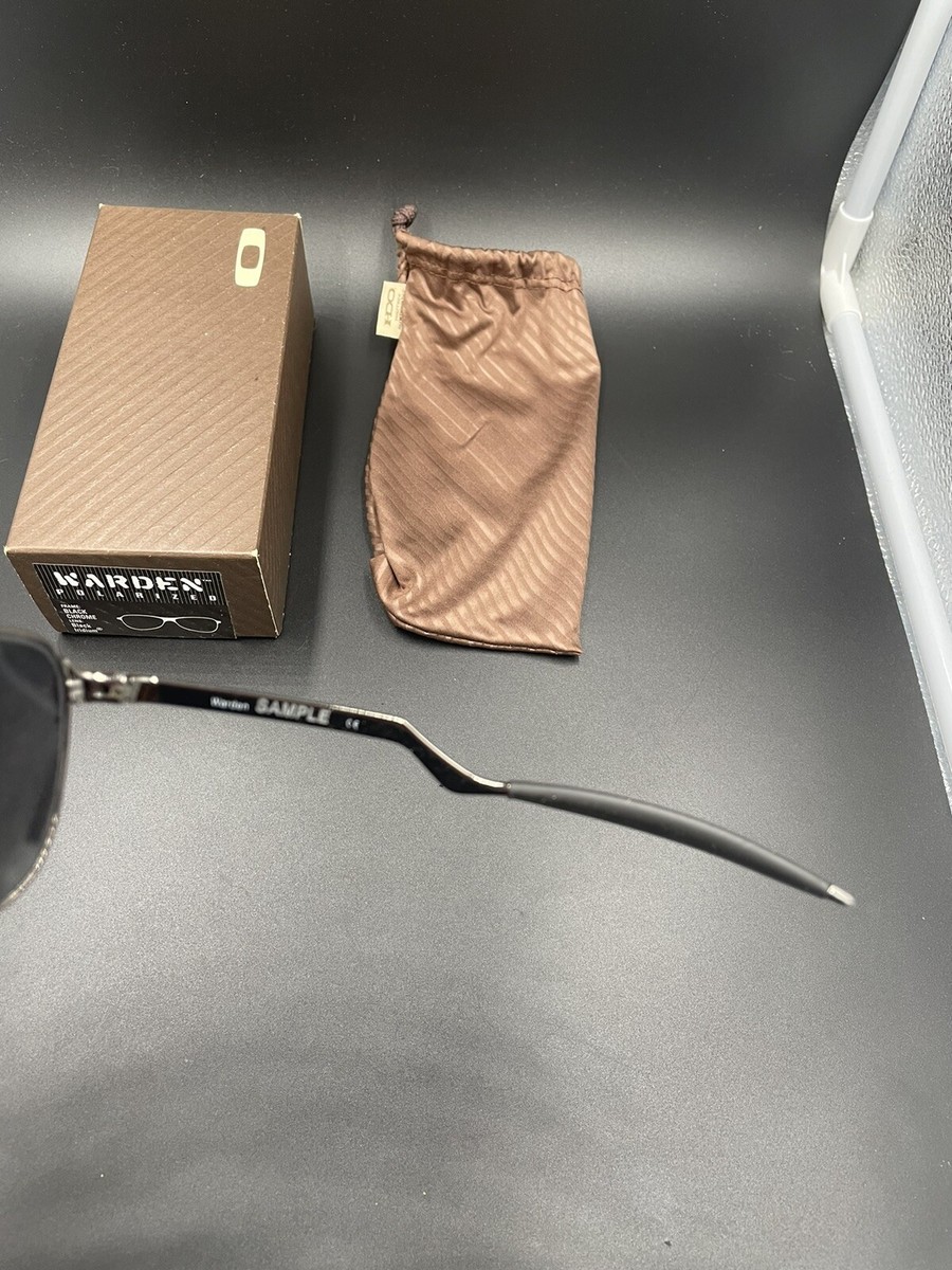 Oakley Warden Black Chrome w/ Black Iridium Polarized Lenses New