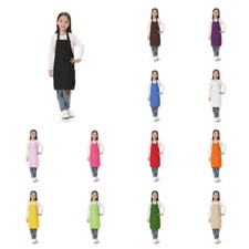 Kids Aprons with Pocket Adjustable Strap, Child Chef Bib Apron for Kitchen