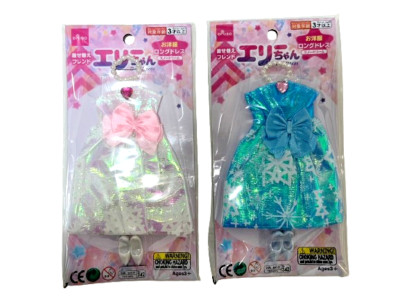 DAISO Japan Dress Shoes for Elly-chan Doll Fashion 2 Set Long Dress Snow Dream