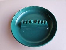 Vtg 341-Ges Line Green Plastic Ashtray Made In USA 7” Diameter 1950s