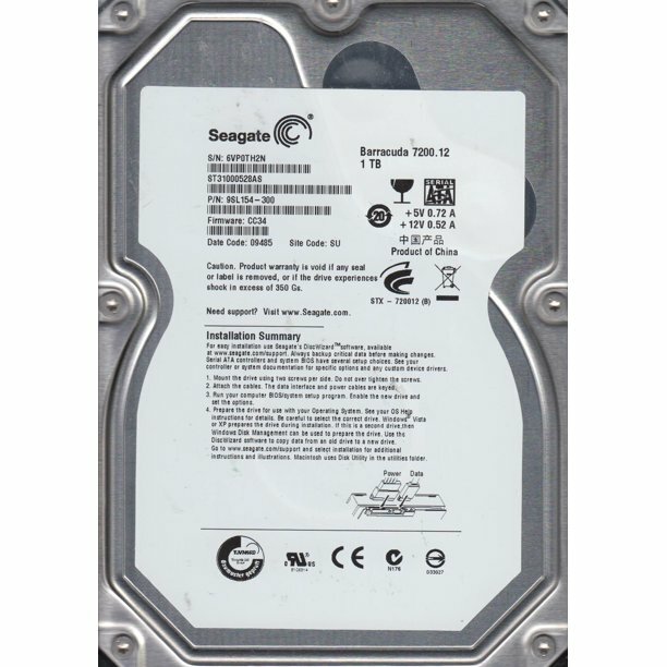 Hard Disk Seagate 1TB 3.5" SATA – ST31000528AS – Testato Funzionante (Usato)