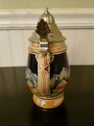 VINTAGE WESTERN GERMANY PEWTER  LIDDED  BEER STEIN  — photo 3