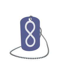 Dog Tag Flag Bunting Metis Dog Tag Aluminium 30 x 50mm