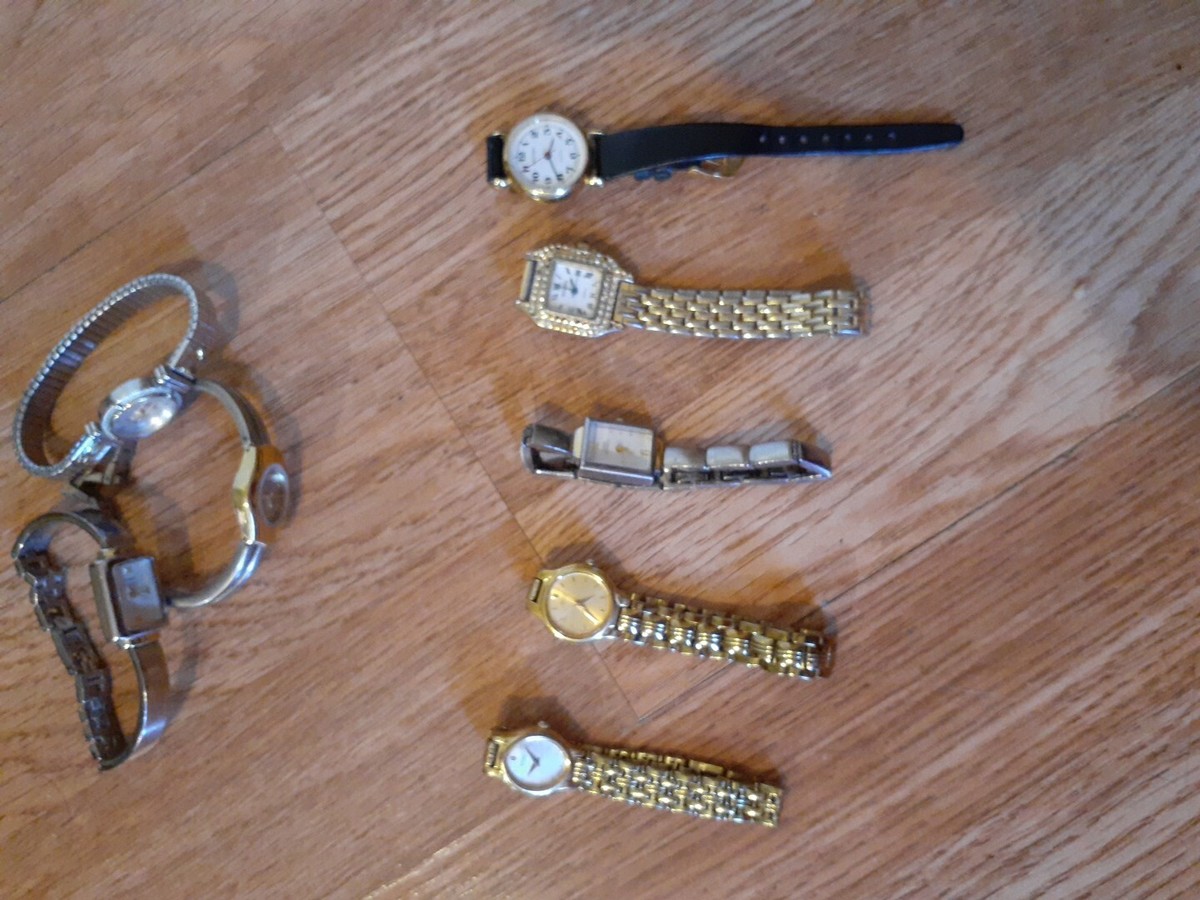 Vintage Ladies\' Watches All Running Anne Klein, Stauer, Seiko, Waltham Lot Of 4 Vintage Anne Klein 17 Jewels Mechanical Wind Up Ladies Watch  main image 3