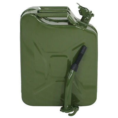 #ad #ad Jerry Can 5 Gallon 20L Gas Can Army Backup Metal Steel Tank with Spout Green $36.99