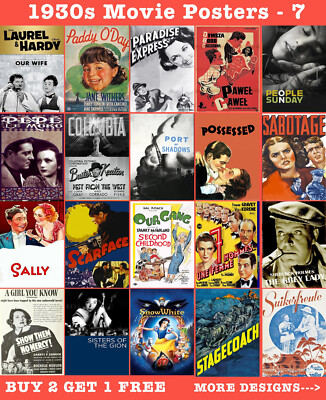 1930er Klassiker Retro Vintage Filmplakate Kinoplakate in mehreren Größen - 7