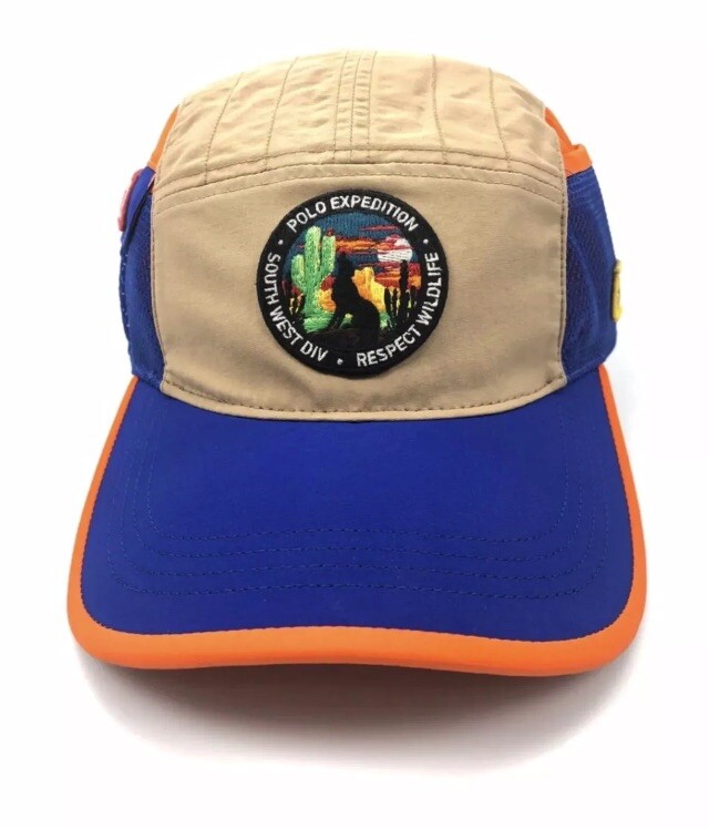 Ralph Lauren Polo Expedition 5 Panel Patch Hat Cap Respect