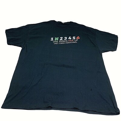  One Down Five Up-Only A Biker Understands  2XL Black T-Shirt