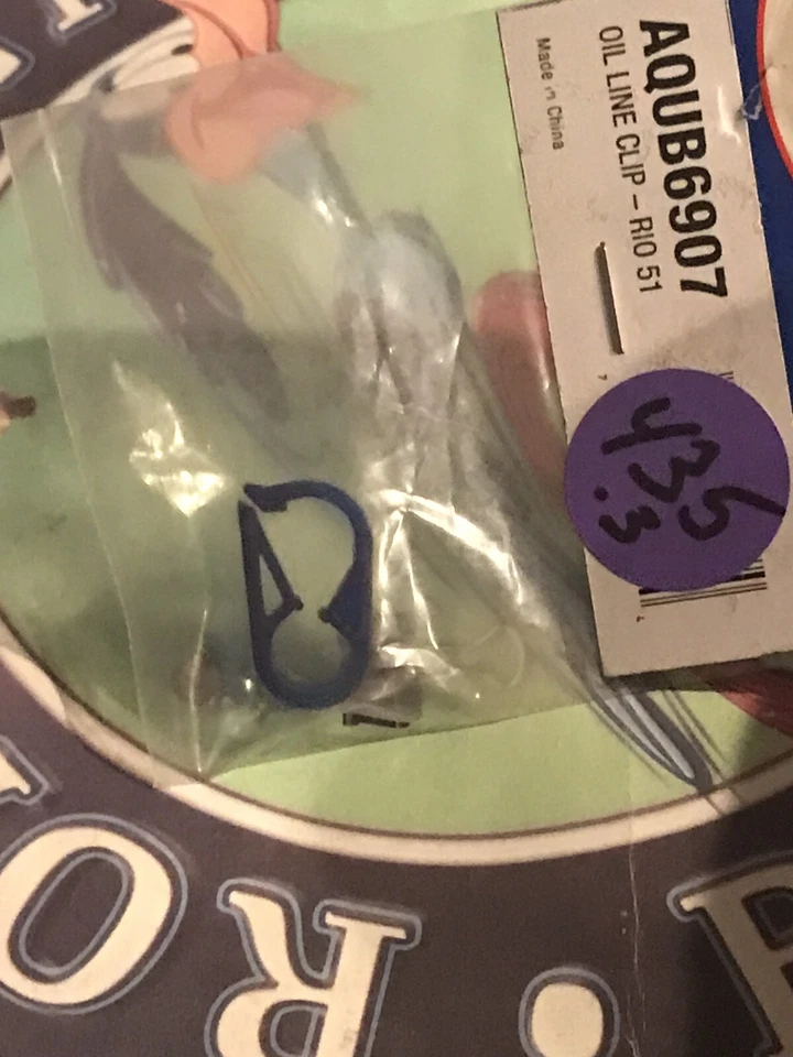 AQUACRAFT AQUB6907 Oil Line Clip: RIO 51 NewInPack USA Shipped - Image 2 of 4