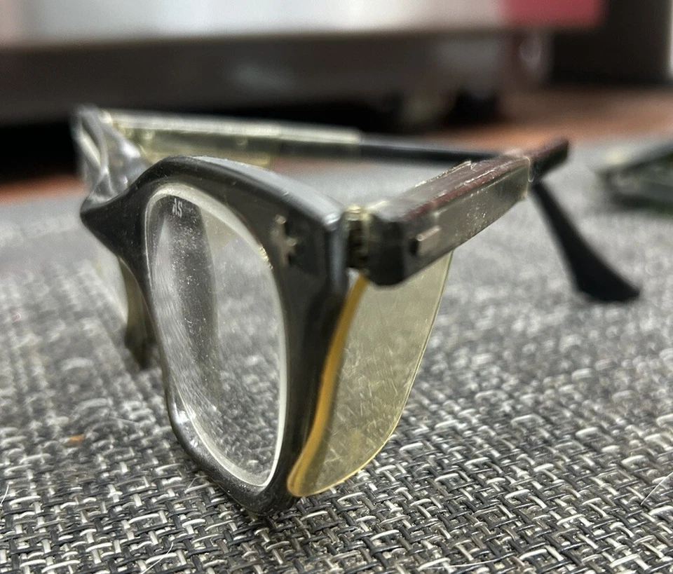 Gafas de seguridad Steampunk vintage años 50 U.S. Bouton AO Etc Foto 4 de 4