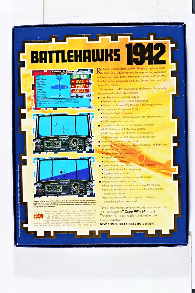 Battlehawks 1942 Ozisoft Games WW2 IBM PC Game 3.5 Floppy Disk 1992 - XL KIXX - Image 2 of 3
