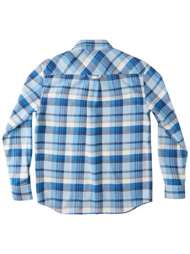 Quiksilver Waterman Men's Long Sleeve Thunder Sets Flannel Shirt Blue - 第 4/7 張圖片
