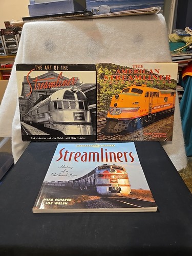 Streamliner Trains - LOT OF 3 BOOKS - The Art Of, American Prewar & History