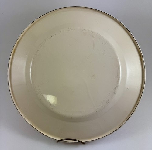 Vintage MCM Enamelware LONGHORN Plate Dinnerware Western Cowboy 12" - Picture 3 of 3