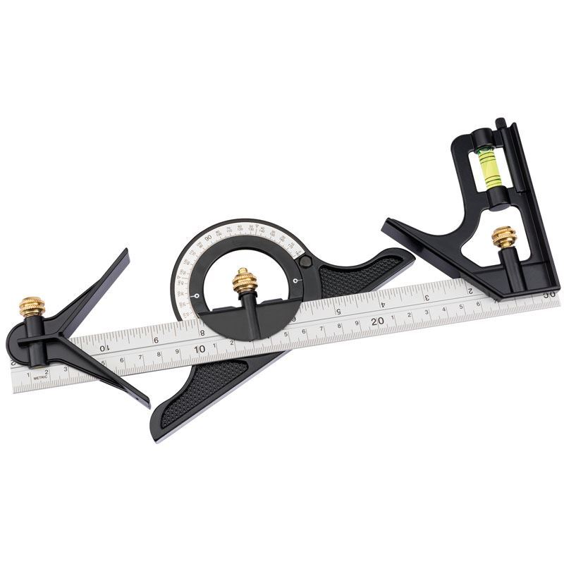 Draper Combination Square with Centre Head and Protractor, 300mm