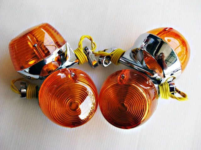 Fit HONDA XL100 XL125 CB100 CL100 SL100 SL125 STEEL TURN SIGNAL SET “4PCS” #BI# Foto 2 de 4