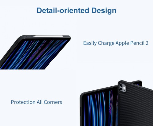 For Apple iPad 11 12.9 Air 1st 2nd 3rd 4th 5th Gen Carbon Fiber Back Case Cover - Picture 14 of 24