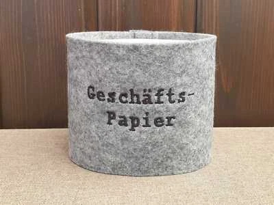 #913 Banderole »Geschäfts-Papier« Toilettenpapier Klopapier Klorollen Filz - Bild 1 von 4