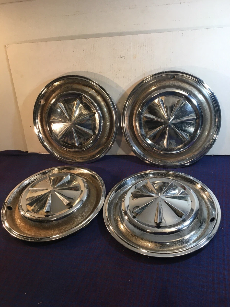 vintage 14 aftermarket chrome hubcaps rat rod etc. eBay