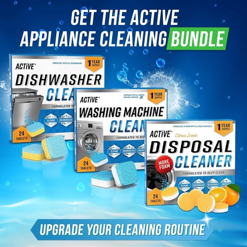 Washing Machine Cleaner Descaler 24 Pack - Deep Cleaning Tablets for HE Front Lo - Picture 5 of 13