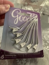 ❤️Goody Aluminum Sectioning Clips - 6 CT, Silver NEW! Factory Sealed Packaging