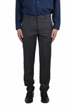 Prada Men's Gray Mohair Wool Striped Pants US 28 30 32 36 38
