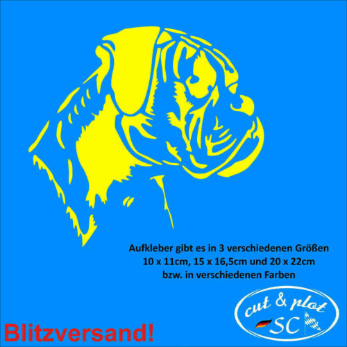 Boxer Aufkleber Auto Hund Tattoo deutscher Boxer Dog Sticker Autoaufkleber SC112 - Bild 7 von 15