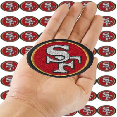 Wholesale California San Francisco 49ers Logo Size 3.2''x1.8'' Sew Iron on Patches