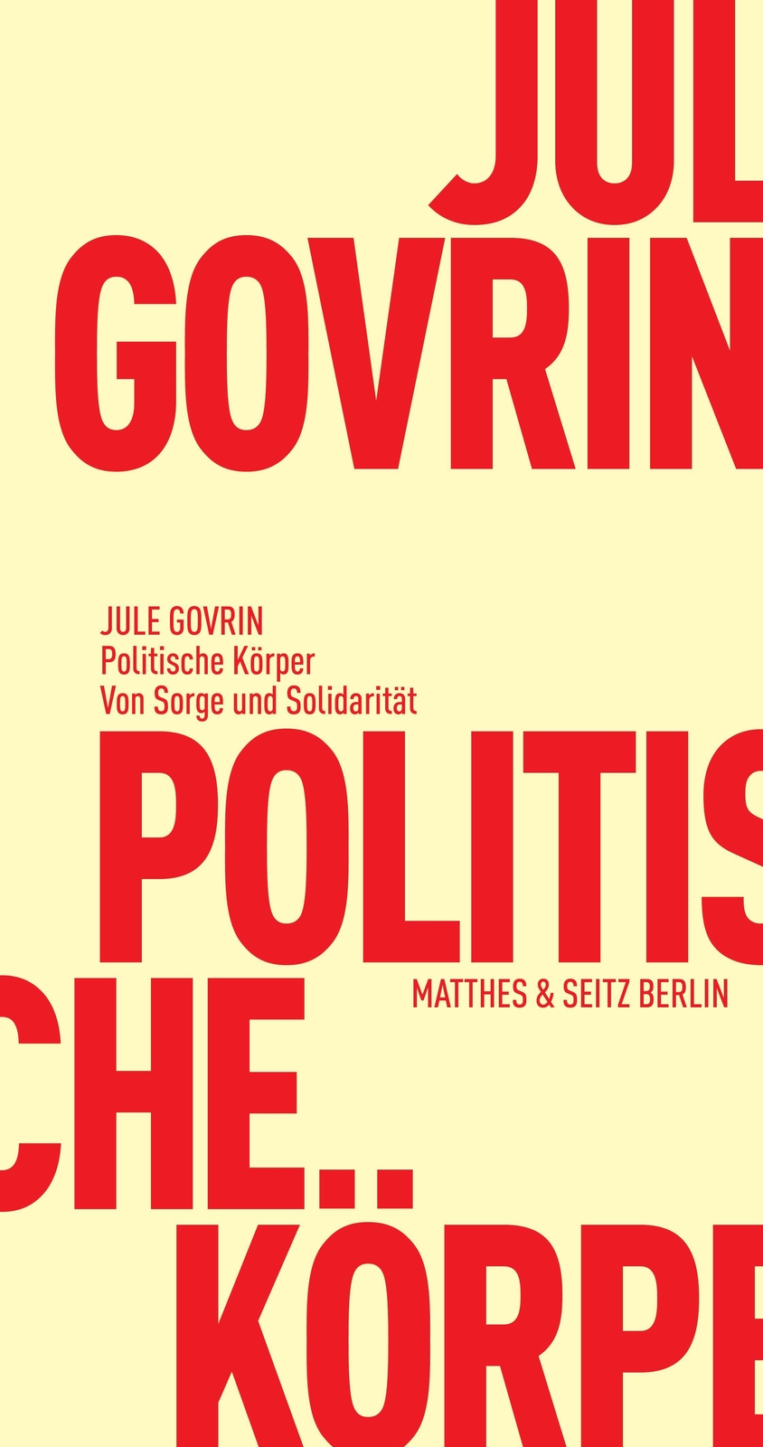 Thumbnail - Politische Körper Jule Govrin 9783751805452