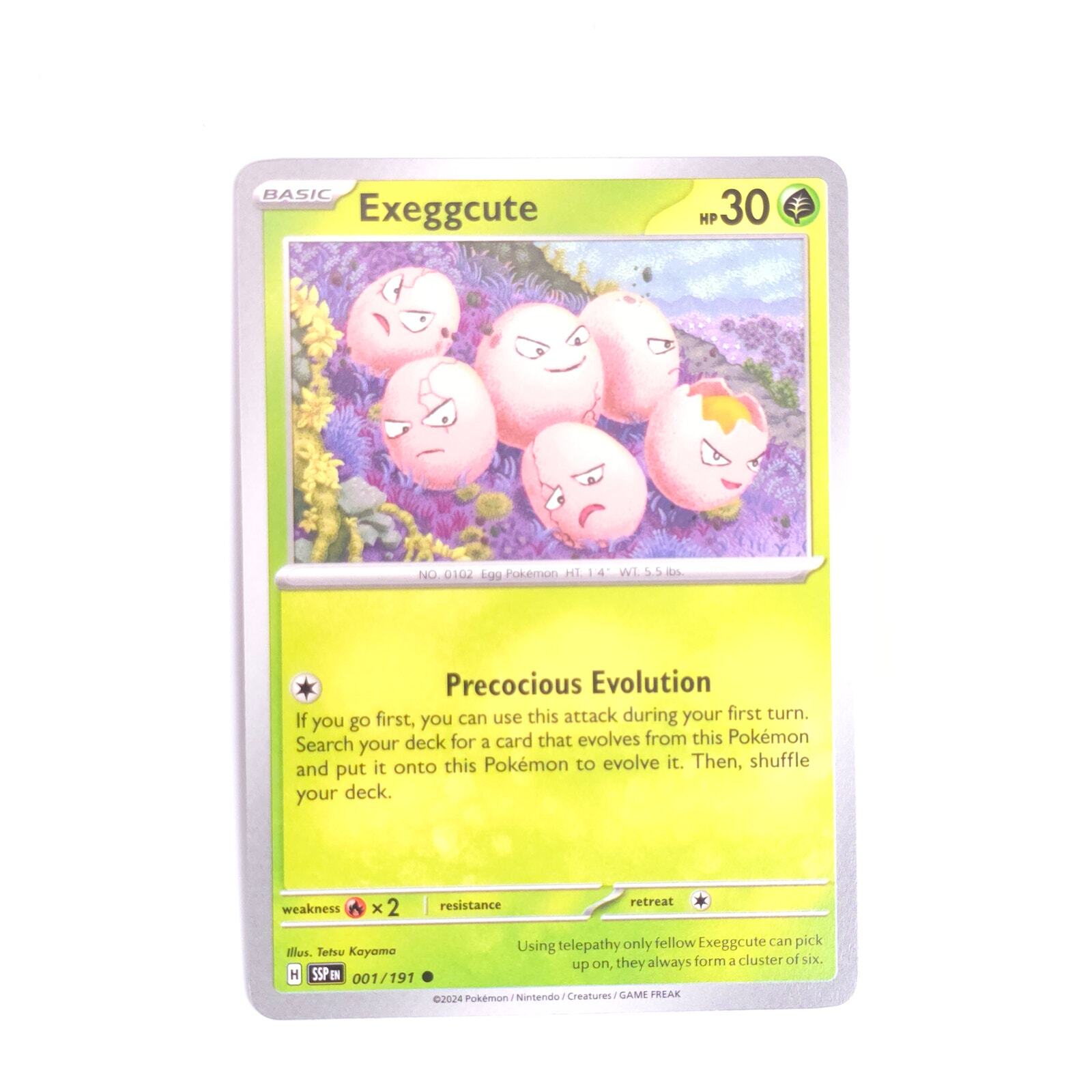 Exeggcute 001/191 Pokemon SV08: Surging Sparks Common NM