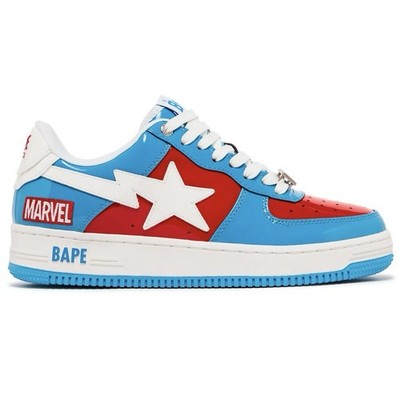 MARVEL COMICS X BAPESTA FS-001 LOW 'CAPTAIN AMERICA' Men s 8.5