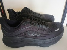 HOKA One One Bondi 9 Triple Black BBLC Running Shoes 1162011 Men's Sz 9 EE