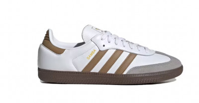 Adidas Samba OG Mens White Brown Desert Casual Shoes JH8796 Sz 6.5