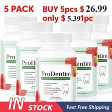 5-Pack Prodentim for Gums and Teeth Health Prodentim Dental Formula 150 Capsules