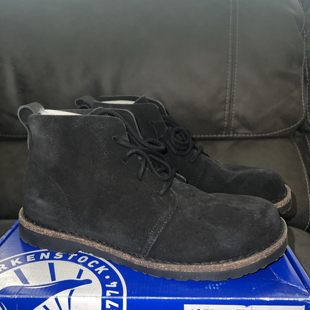 Birkenstock Uppsala Mens Chukka Boots Sz 10 Black Suede Leather Lace-Up Mid Top Amazon.com | Birkenstock Men main image 2