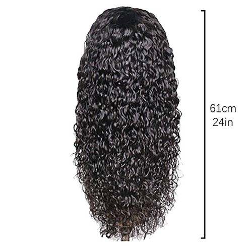24in Ladies Long Soft Natural Wig Black headband Wavy Lace Front Wig Adjustable - Picture 6 of 9