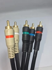 6ft BLACK VIDEO Component 5 wire Audio Video Patch Cables