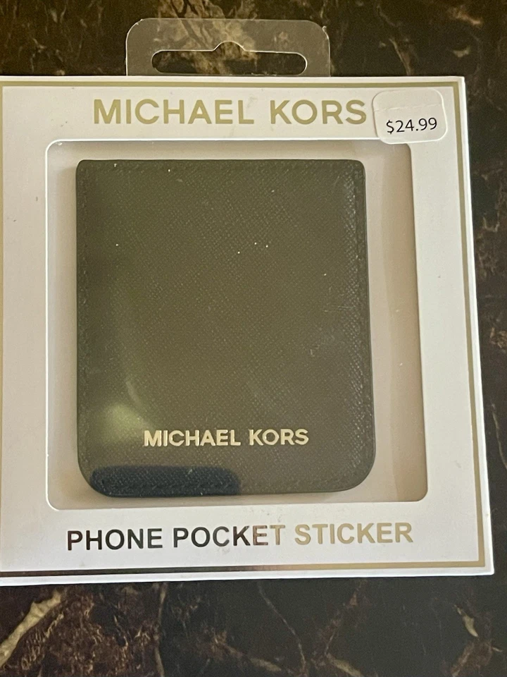 Pegatina adhesiva de bolsillo para teléfono Michael Kors para cualquier dispositivo - negra - LOTE DE 6 Foto 4 de 4