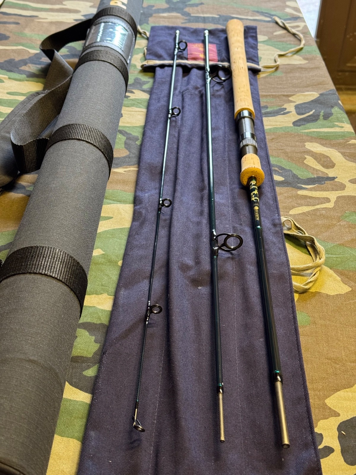Hardy Perfection 8 1/2' Splnning  Rod  , 3 Section , In Rod Bag , 7 - 28 Gram.