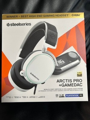SteelSeries Arctis Pro + GameDAC Hi-Res Gaming Headset White for PC PS5 PS4