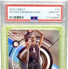 Victor Wembanyama 2023 Topps Finest RC #76 PSA 10 Rookie Spurs