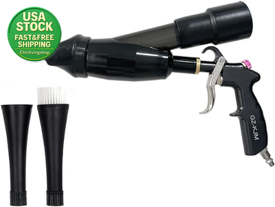 #ad Car Cleaning Gun High Pressure Blow Suction Tool Auto Detailing Kit $91.99