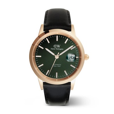 Daniel Wellington kultige Sheffield Automatik grünes Zifferblatt Leder Herrenuhr DW00100757
