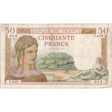 [#1231829] France, 50 Francs, Cérès, 1935-01-17, Y.219, VF