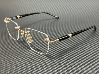 MONT BLANC MB0346O 001 Gold Black Men's 53 mm Extra Large Eyeglasses